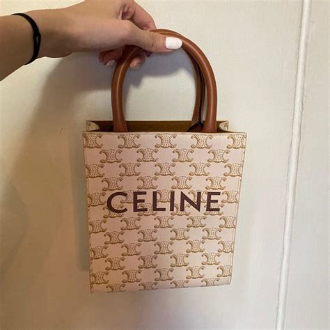 celine mini vertical cabas in triomphe canvas lisa|2022 Mini Triomphe Coated Canvas Vertical Cabas satchel.